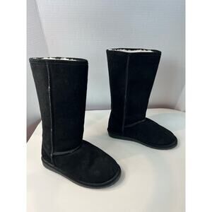 DAWGS WOMEN'S BLACK 13" MICROFIBER WINTER BOOT FAUX FUR SZ 8